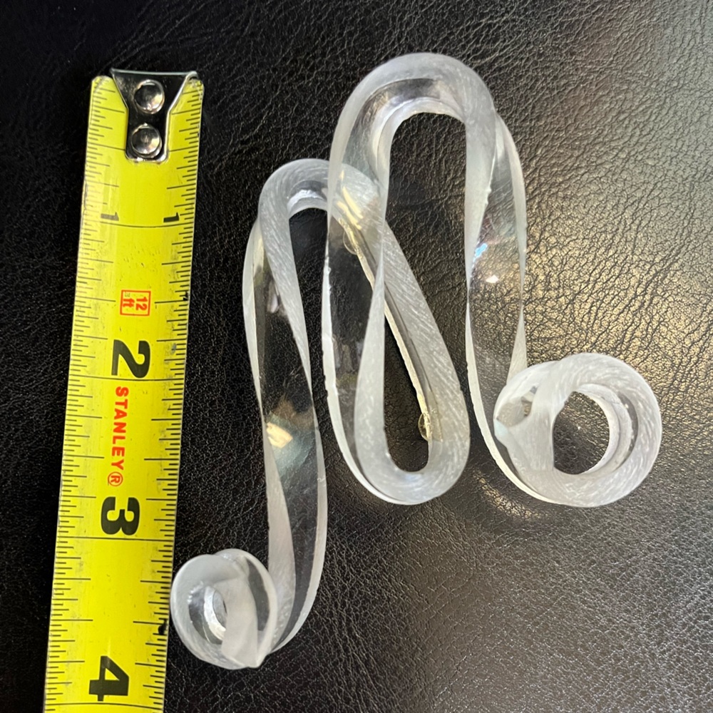 1940-50s Vintage Lucite M Initial Pin